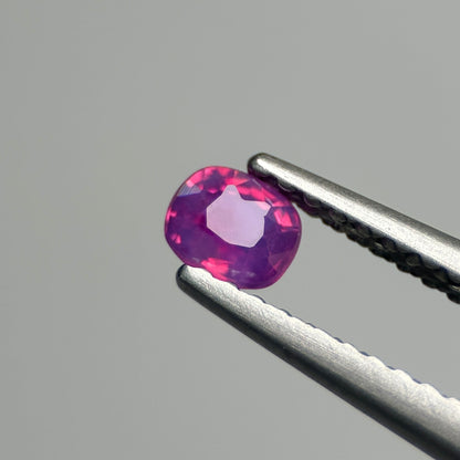 0.25 ct Natural Pinkish Purple Milky Sapphire Vietnam. Cushion Shape.