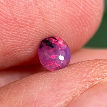 0.52 ct Natural Purplish Pink Milky Sapphire Vietnam. Cushion Shape. Unheat.