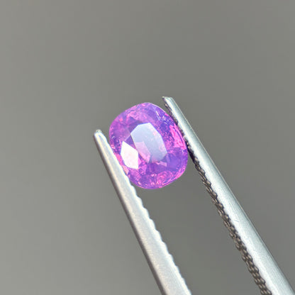 0.77ct Natural Pinkish Purple Milky Sapphire Vietnam. Cushion Shape. No Treatment Milky Sapphire Luc Yen.