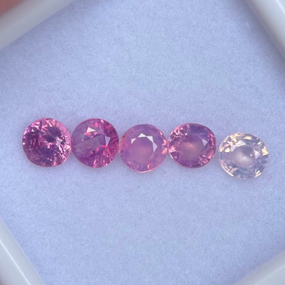 1.15ct/5Pcs Natural Mix  Milky Sapphire Viet Nam. No treatment.