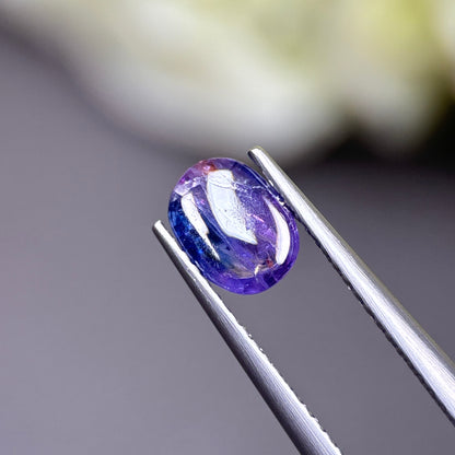 1.27ct Natural Purple-Blue Cacbochon Sapphire Viet Nam. No treatment.