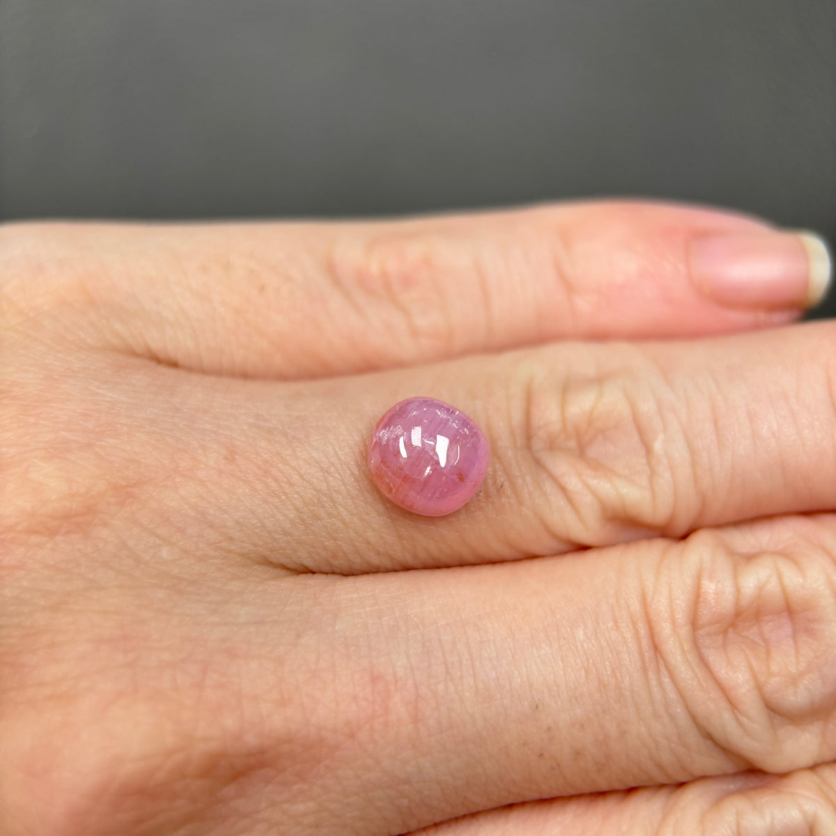 3.89ct Natural Pink Milky Cabochon Sapphire Viet Nam. No Treatment Sapphire Luc Yen.