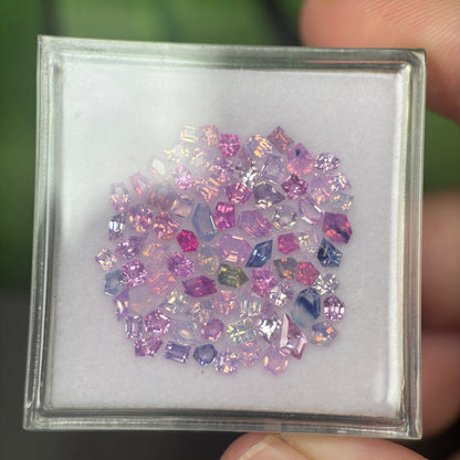 8,0ct/75Pcs Natural Milky Sapphire Vietnam. Freeform. No Treatment Milky Sapphire Luc Yen.