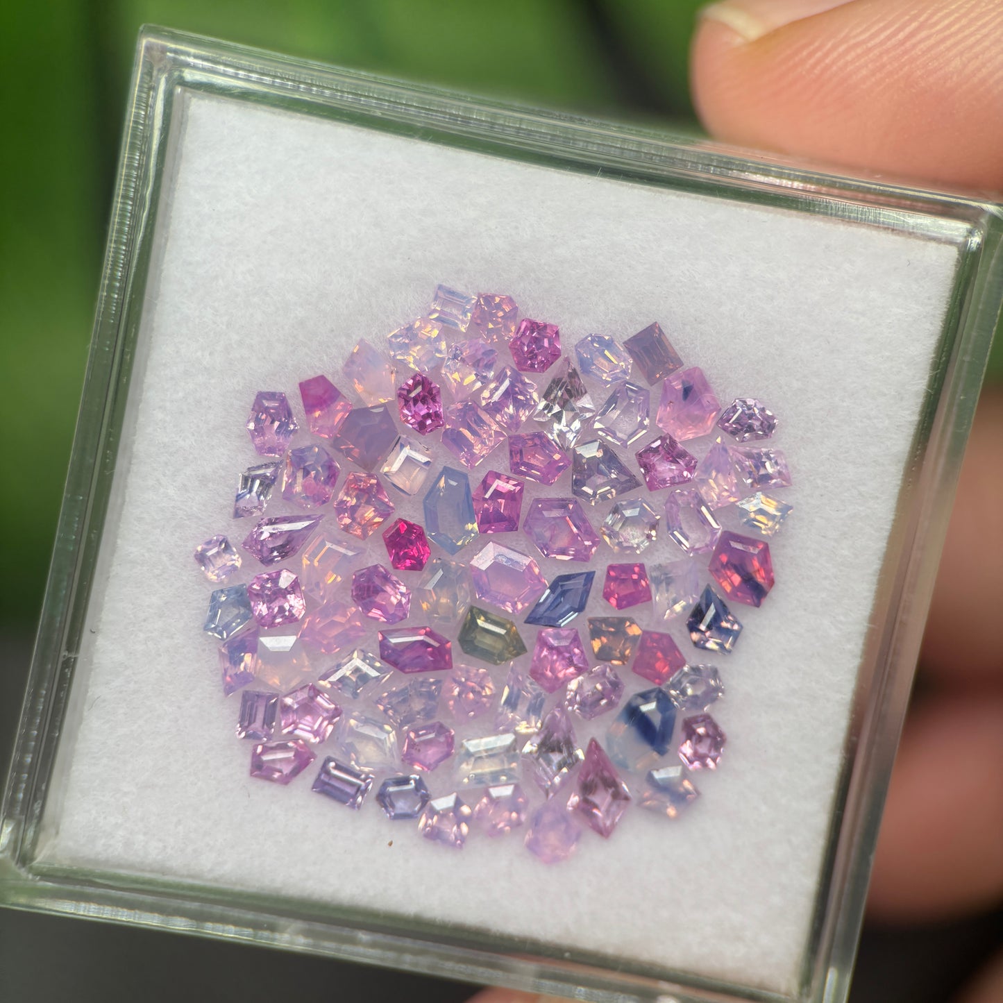 8,0ct/75Pcs Natural Milky Sapphire Vietnam. Freeform. No Treatment Milky Sapphire Luc Yen.