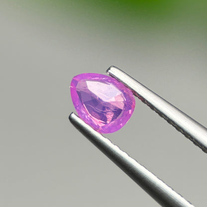 0.48 ct Natural Pink Milky Sapphire Vietnam. Pear Shape. No Treatment.