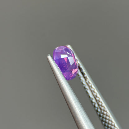 0.77ct Natural Pinkish Purple Milky Sapphire Vietnam. Cushion Shape. No Treatment Milky Sapphire Luc Yen.