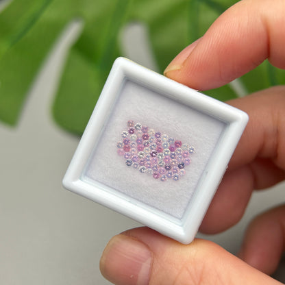 1,1ct/63Pcs Natural Sapphire Vietnam, Round Shape, C1 Quality, No Treatment Sapphire Luc Yen.