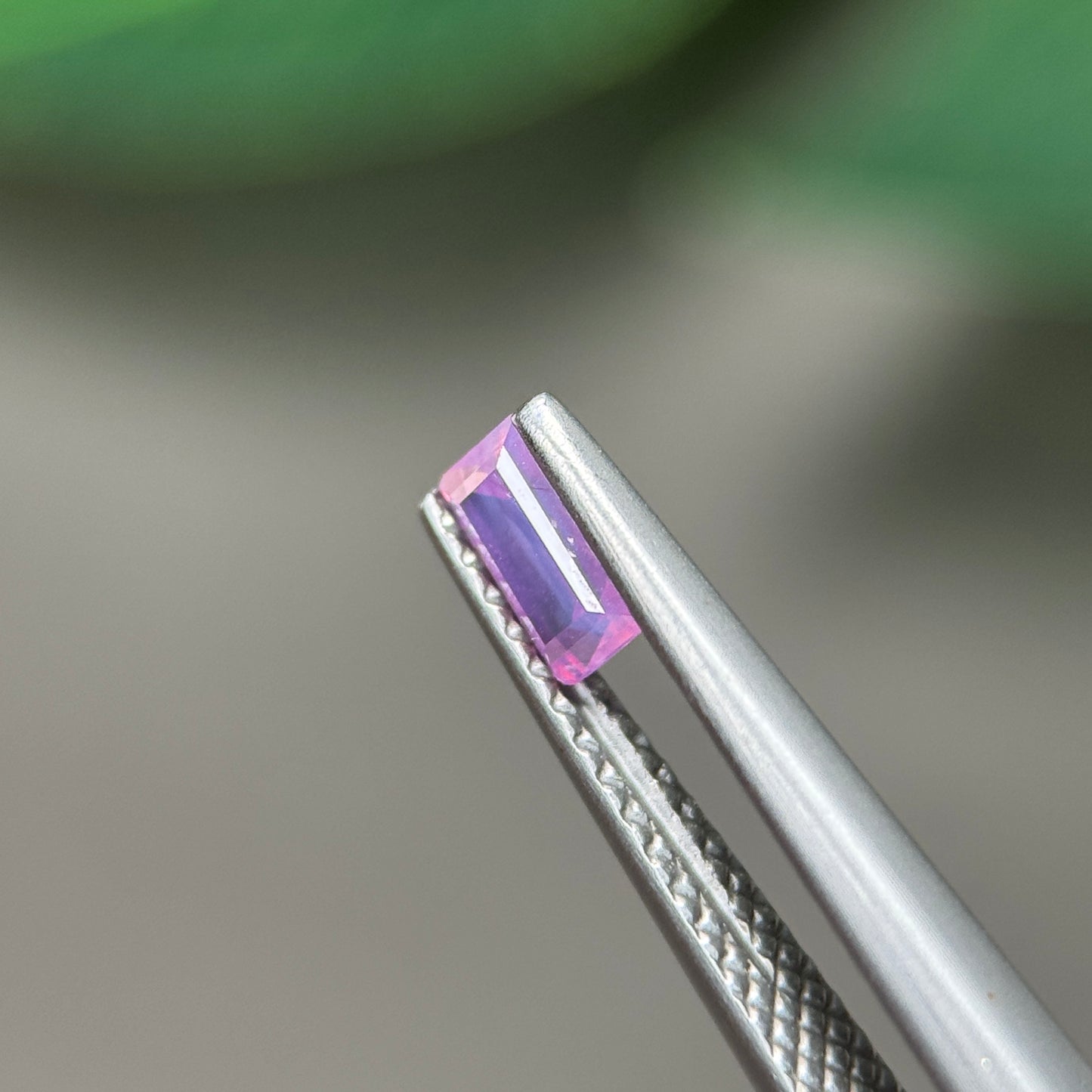 0.39 ct Natural Pink Milky Sapphire Vietnam. Emerald Shape. No Treatment.