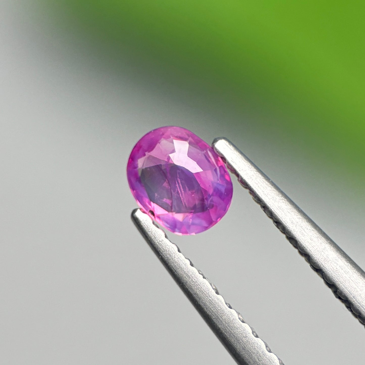 0.35 ct Natural Purplish Pink Milky Sapphire Vietnam. Cushion Shape.