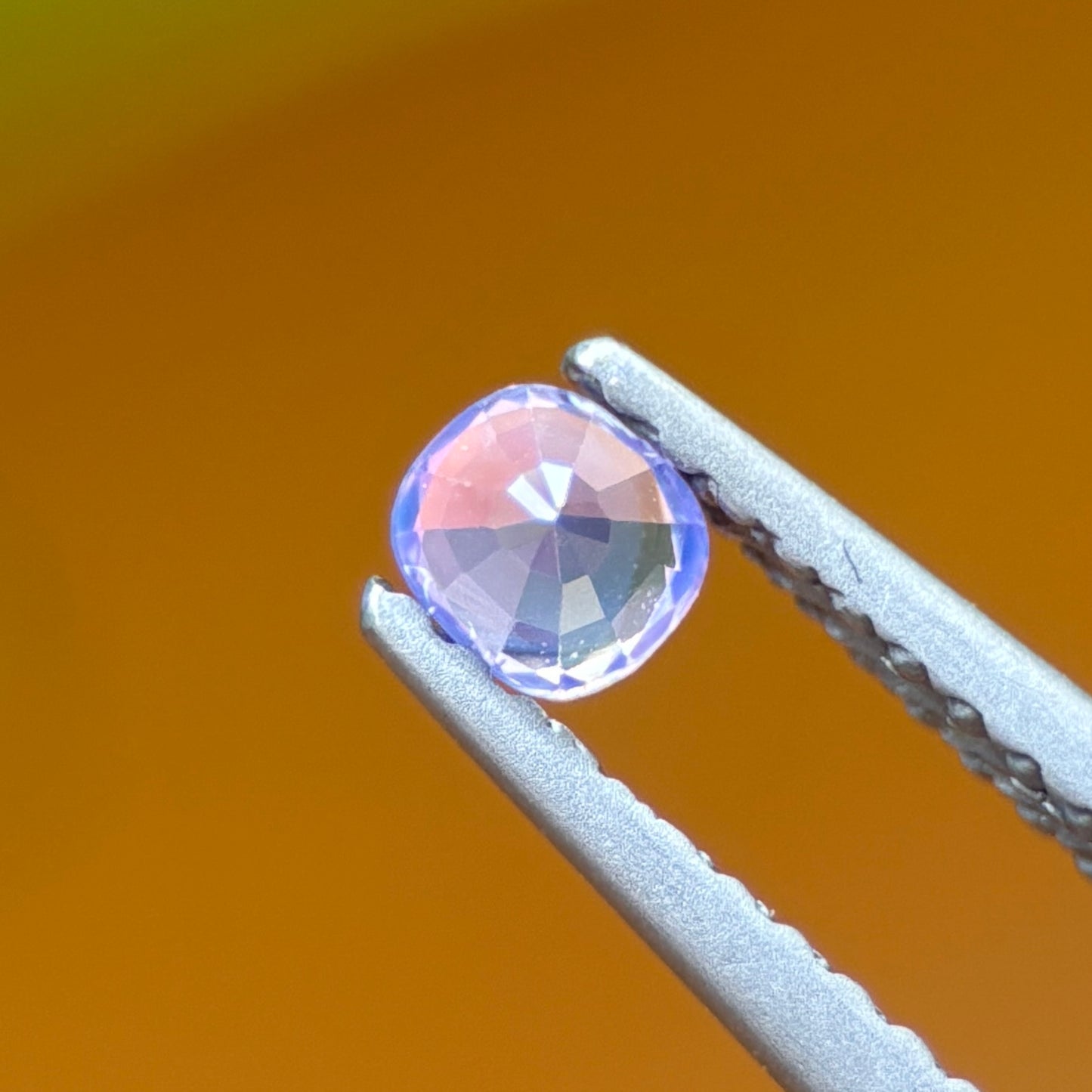 0.20 ct Natural Purple milky Sapphire Vietnam. Cushion Shape. No Treatment.