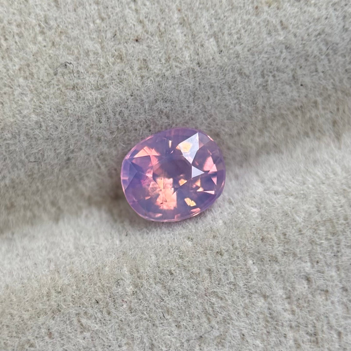 0.56 ct Natural Pink Milky Sapphire Vietnam. Cushion Shape. No Treatment.