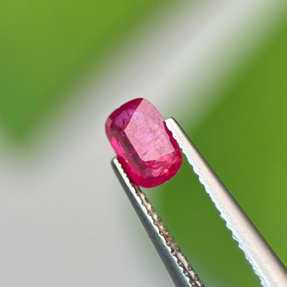 0.79 ct Natural Ruby Viet Nam. Cushion Shape. No treatment.