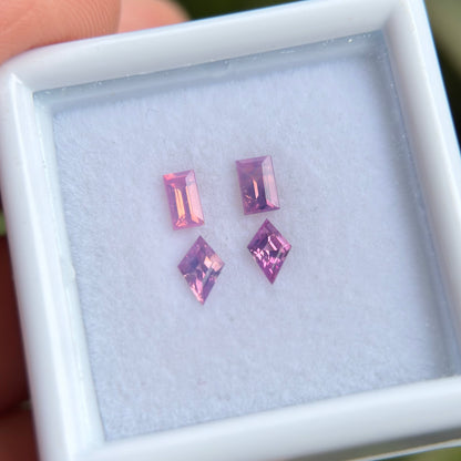 0.62 ct /4Pcs Natural Pink  Milky Sapphire Viet Nam. No treatment.