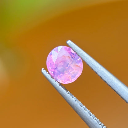 0.60 ct Natural Pink Milky Sapphire Vietnam. Oval Shape. No Treatment.