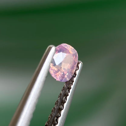 0.41 ct Natural Pinkish White Sapphire Vietnam. Cushion Shape. No Treatment.