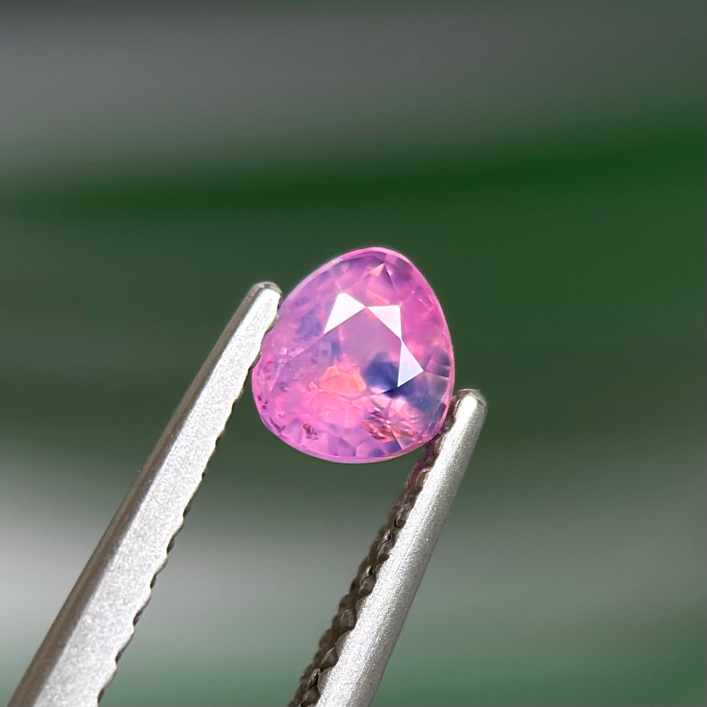 0.54 ct Natural Purplish Pink Milky Sapphire Vietnam. Cushion Shape. Unheat.