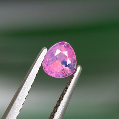 0.54 ct Natural Purplish Pink Milky Sapphire Vietnam. Cushion Shape. Unheat.