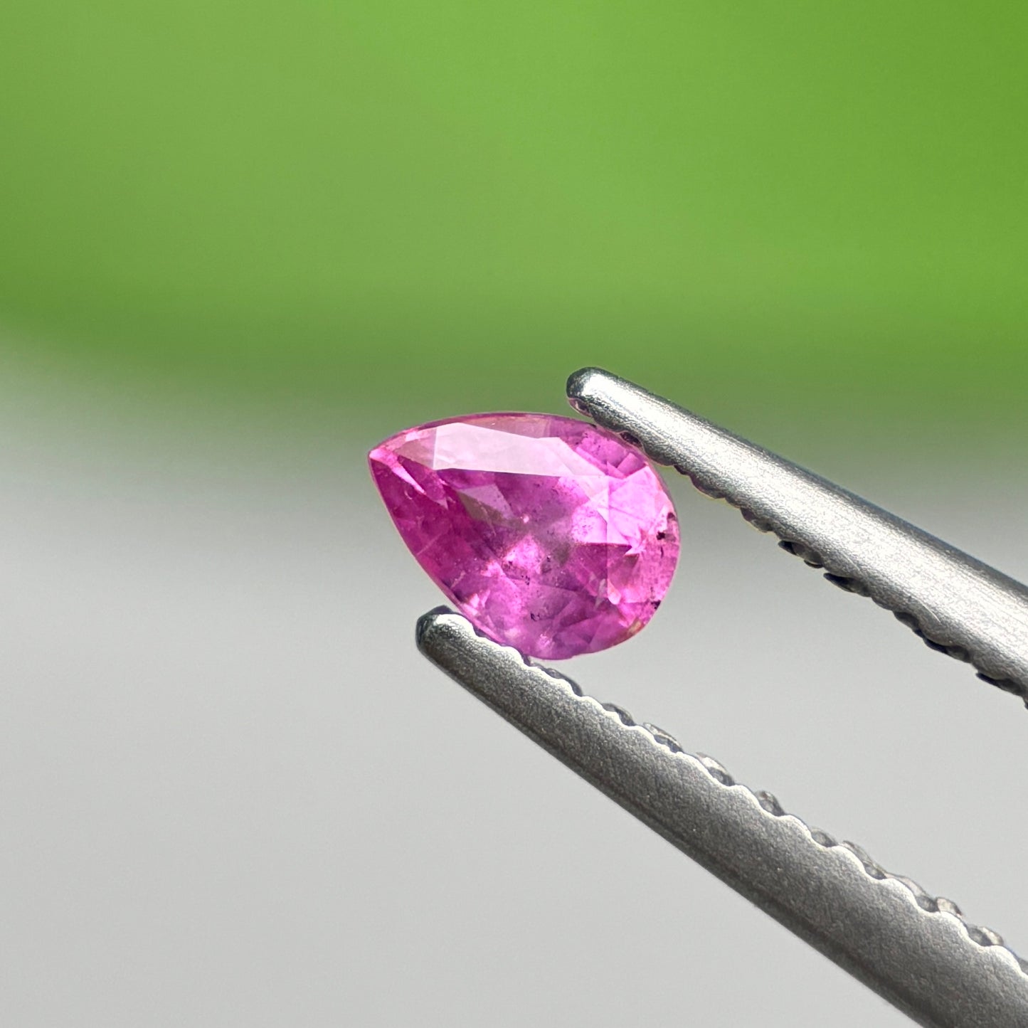 0.27 ct Natural Pink Milky Sapphire Vietnam. Pear Shape.