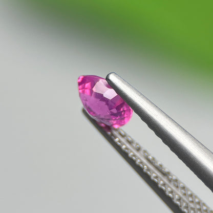 0.56 ct Natural Pink Milky Sapphire Vietnam. Pear Shape.