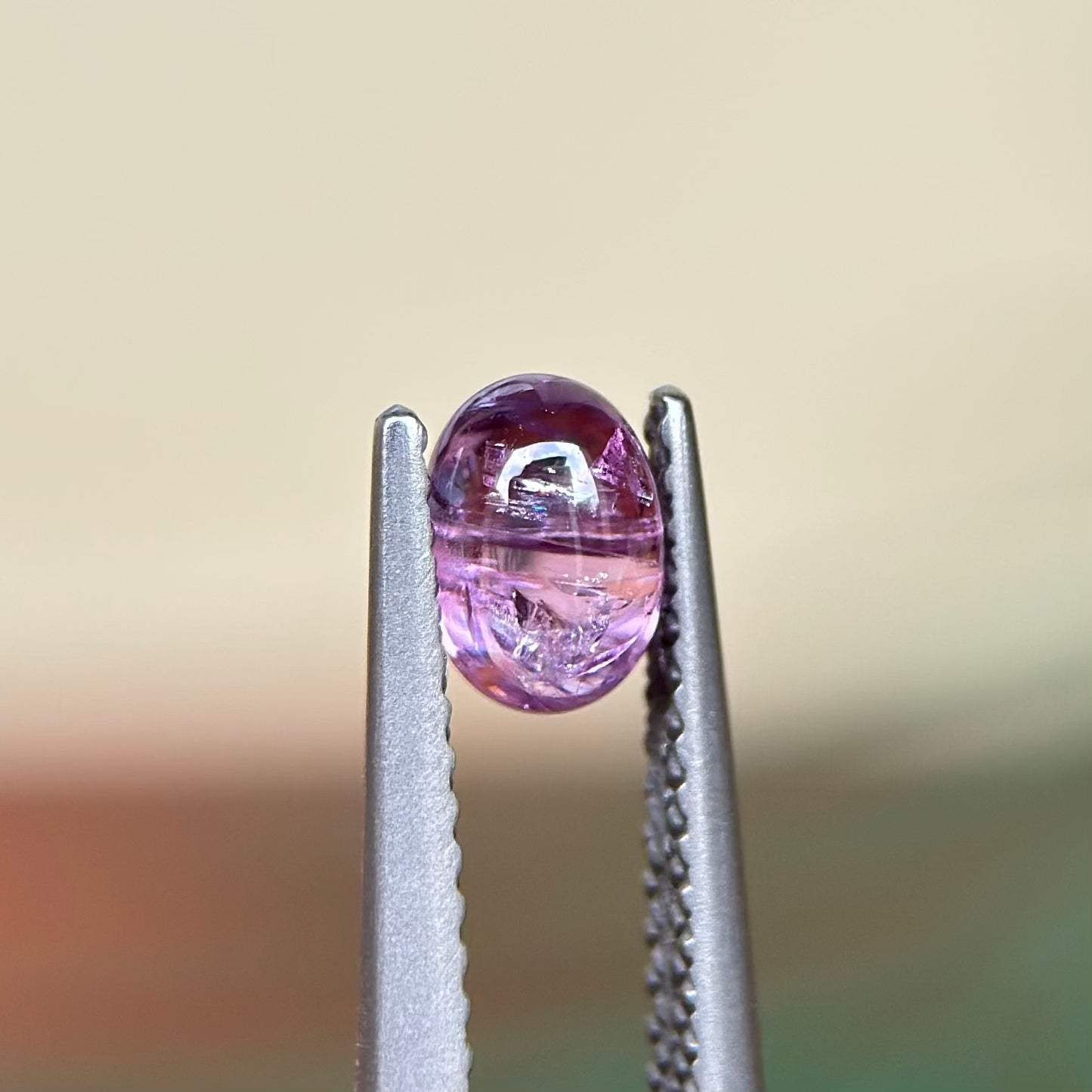 0.88 ct Natural Purple Sapphire Viet Nam. Cacbochon Cut. No treatment.