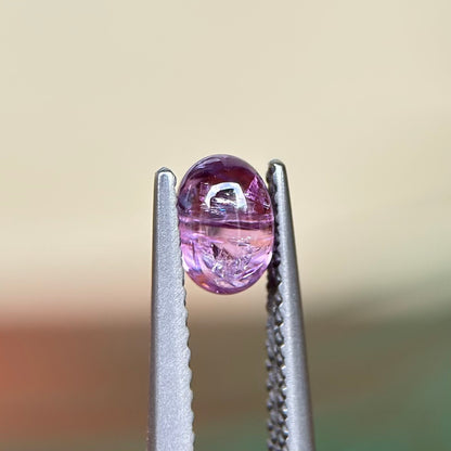 0.88 ct Natural Purple Sapphire Viet Nam. Cacbochon Cut. No treatment.
