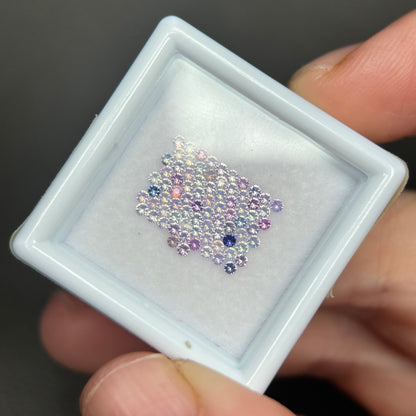 0,88ct/ 78Pcs Natural Sapphire Vietnam, Round Shape, AB Quality, No Treatment Sapphire Luc Yen.