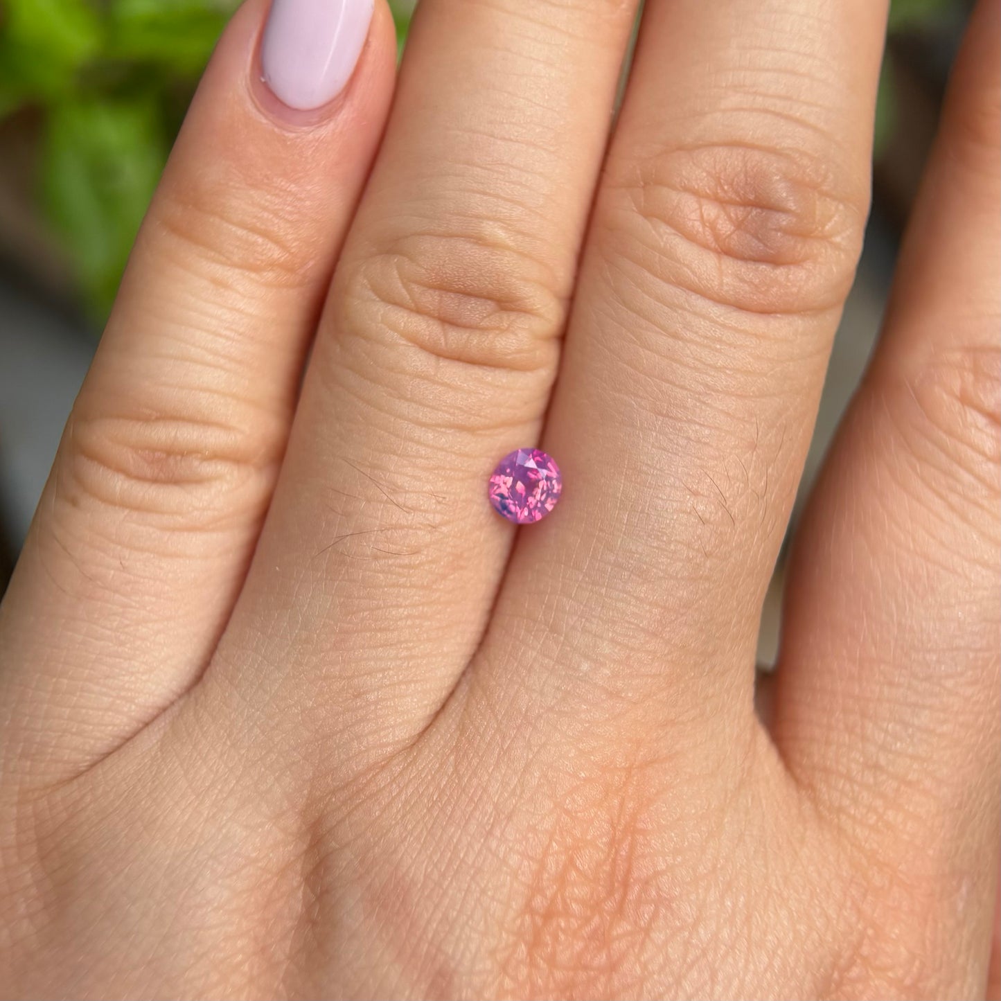 0.55ct Natural Purplish Pink Milky Sapphire Vietnam. Oval Shape. No Treatment.
