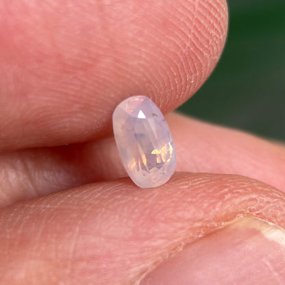 0.48 ct Natural White Milky Sapphire Vietnam. Oval Shape. No Treatment.
