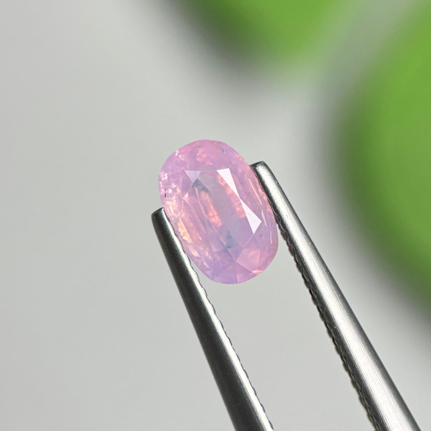 1.01ct Natural Pink Milky Sapphire Vietnam. Oval Shape.