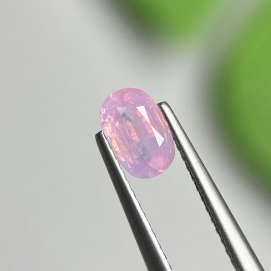 1.01ct Natural Pink Milky Sapphire Vietnam. Oval Shape.