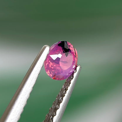 0.52 ct Natural Purplish Pink Milky Sapphire Vietnam. Cushion Shape. Unheat.