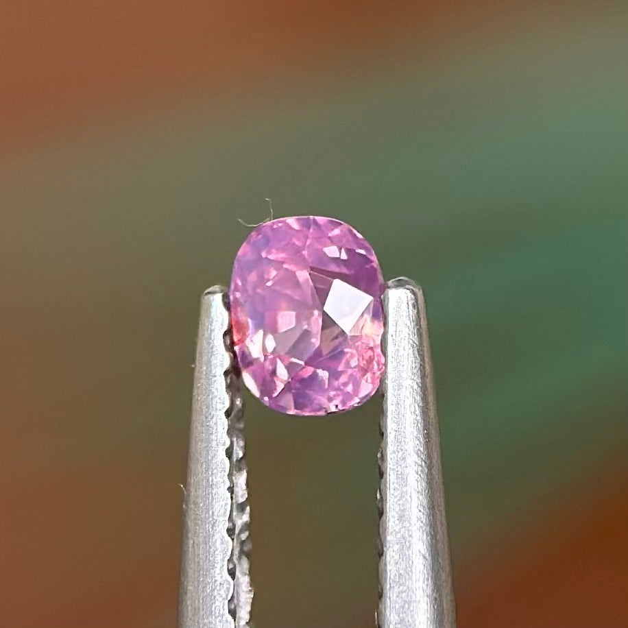 0.39 ct Natural Pink Sapphire Vietnam. Cushion Shape. No Treatment.