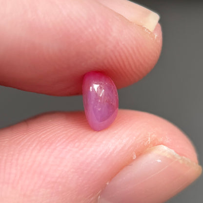 1.21ct Natural Orangish Pink Milky Cacbochon Sapphire Viet Nam. No Treatment Sapphire Luc Yen.