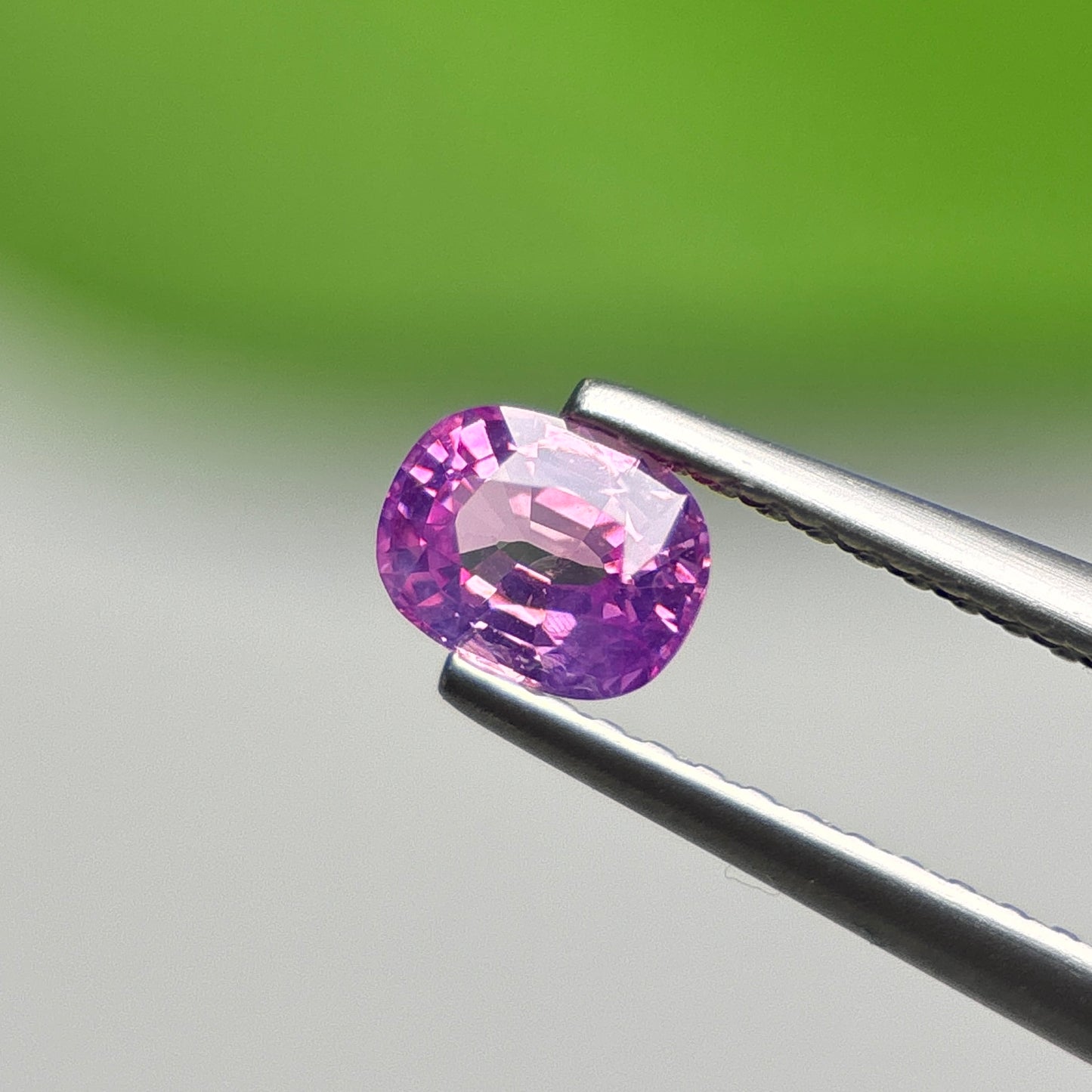 0.53 ct Natural Purplish Pink Sapphire Vietnam. Cushion Shape.