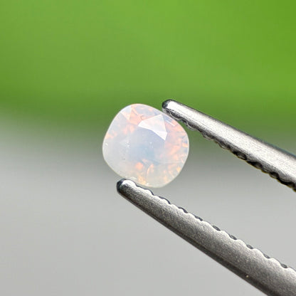 0.33 ct Natural White Milky Sapphire Vietnam. Cushion Shape.