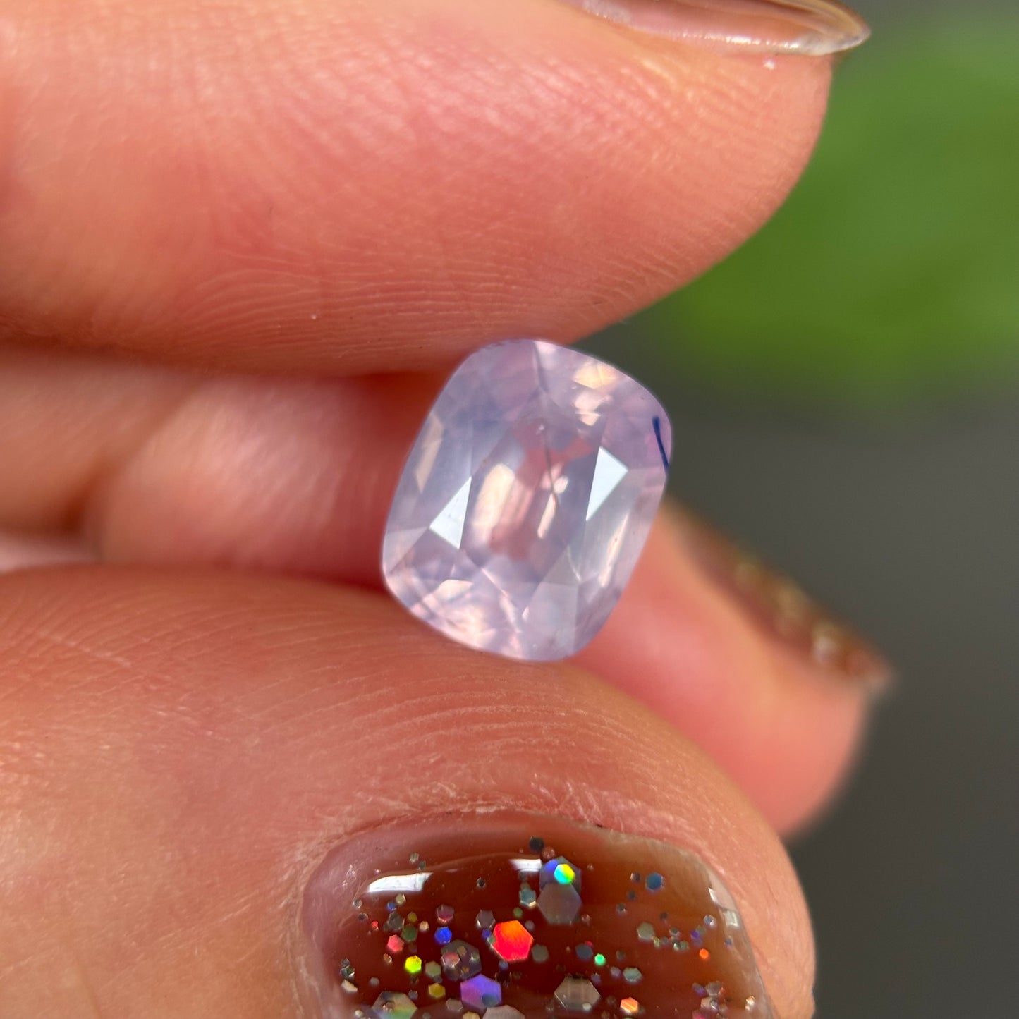2.2ct Natural Pinkish White Sapphire Vietnam.