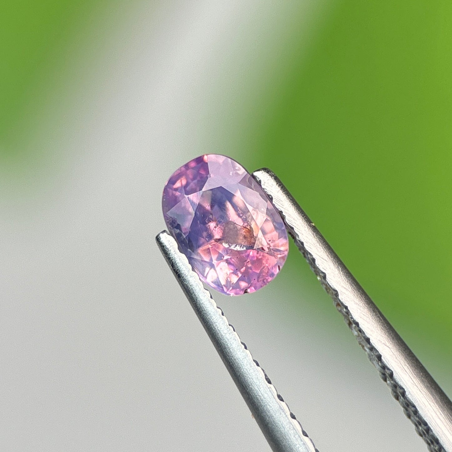 0.74 ct Natural Purple Milky Sapphire Vietnam. Cushion Shape. No Treatment.