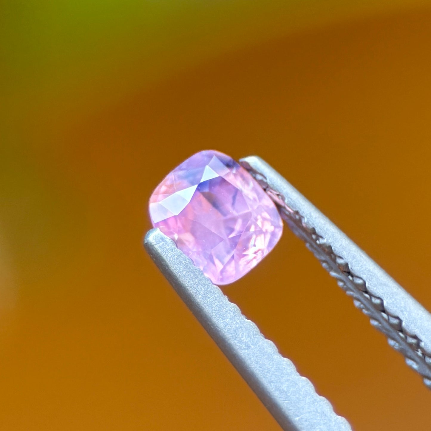 0.42 ct Natural Pink Milky Sapphire Vietnam. Cushion Shape. Unheat.