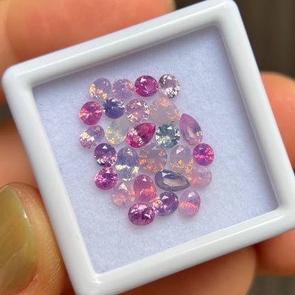 3.42 ct/ 26Pcs Natural Milky Sapphire Viet Nam. A Quality. No treatment.