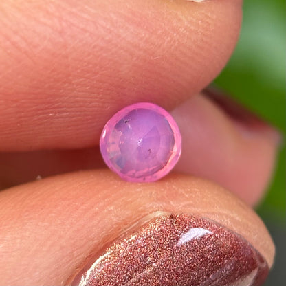 0.54 ct Natural Pink Milky Sapphire Vietnam. Cushion Shape. No Treatment.