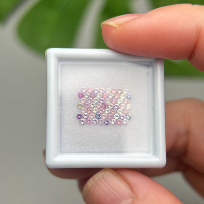 1,0ct/59Pcs Natural Sapphire Vietnam, Round Shape, C1 Quality, No Treatment Sapphire Luc Yen.