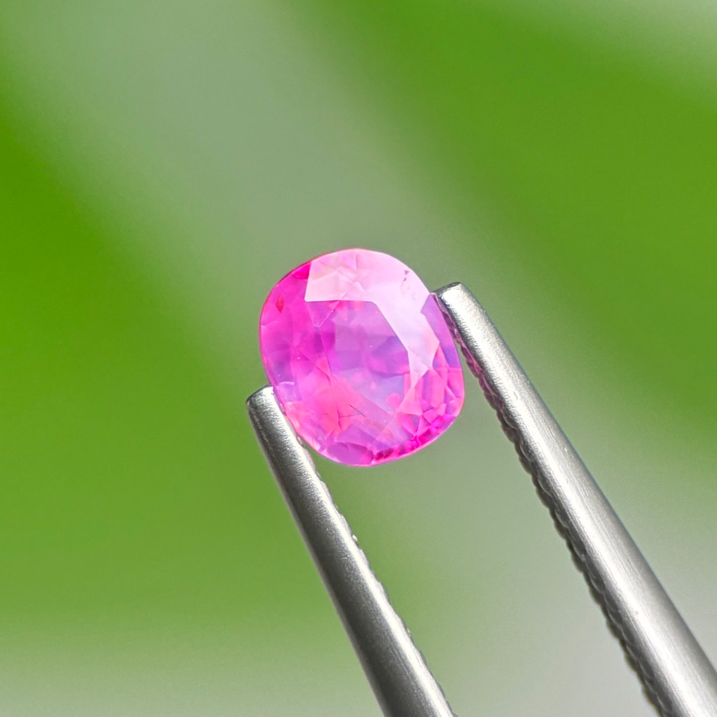 0.50 ct Natural Pink Milky Sapphire Vietnam. Cushion Shape. Unheat.