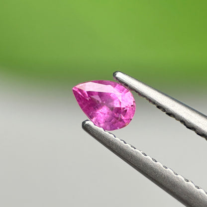 0.27 ct Natural Pink Milky Sapphire Vietnam. Pear Shape.