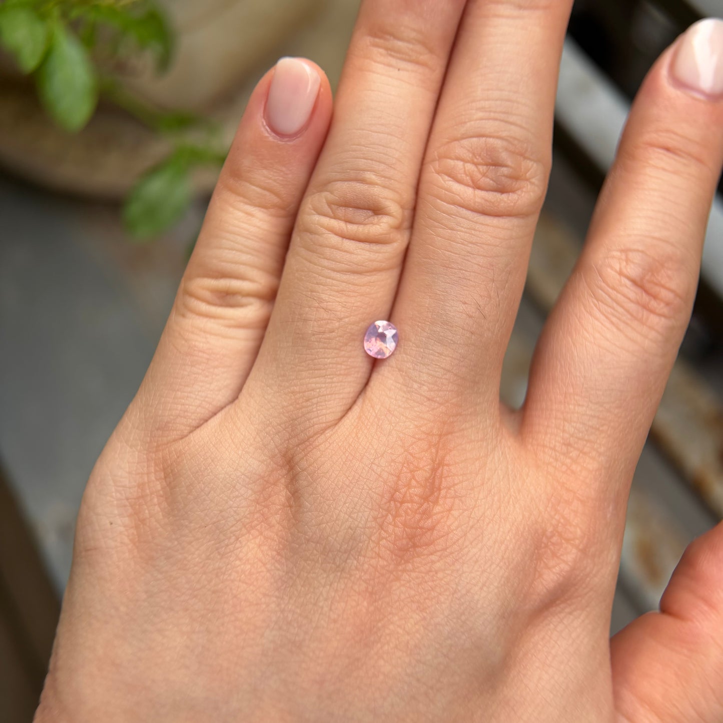 0.56 ct Natural Pink Milky Sapphire Vietnam. Cushion Shape. No Treatment.