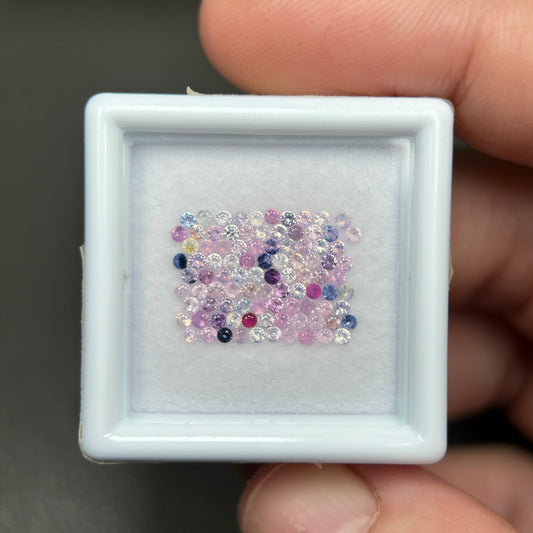1,16ct/ 94Pcs Natural Sapphire Vietnam, Round Shape, C2 Quality, No Treatment Sapphire Luc Yen.