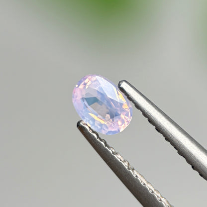 0.38 ct Natural Pinkish White Milky Sapphire Vietnam. Cushion Shape.