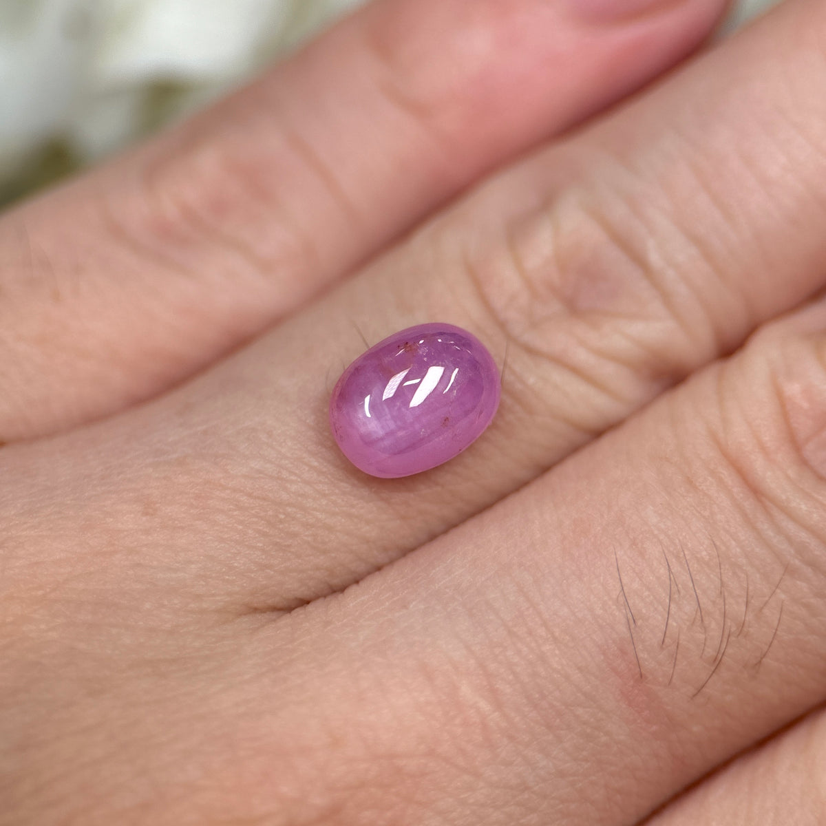 3,18ct Natural Pink Cacbochon Sapphire Viet Nam. No Treatment Sapphire Luc Yen.
