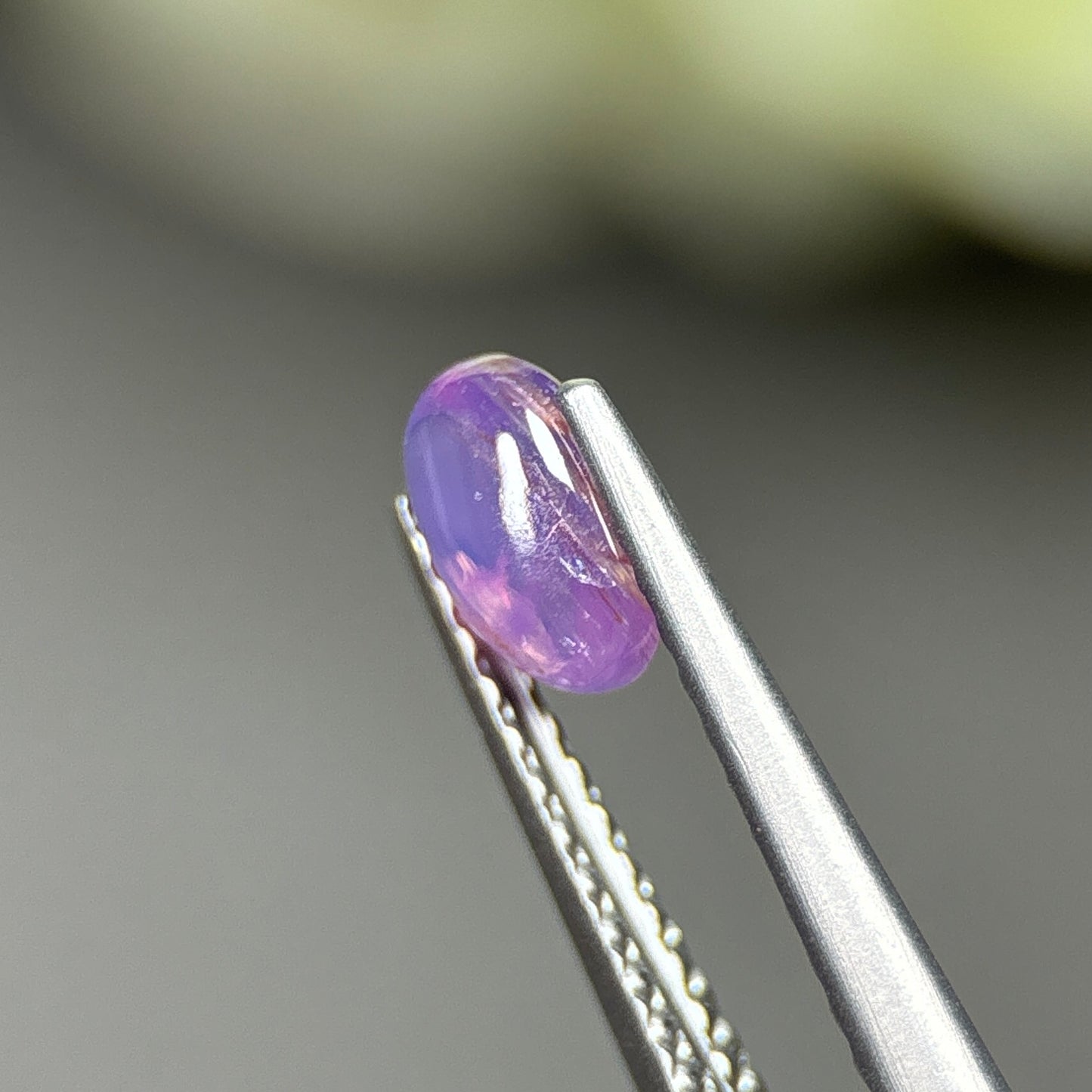 0.64ct Natural Pinkish Purple Cacbochon Sapphire Viet Nam. No treatment.