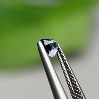 0.43 ct Natural Blue Milky Sapphire Vietnam. Heart Shape. No Treatment.