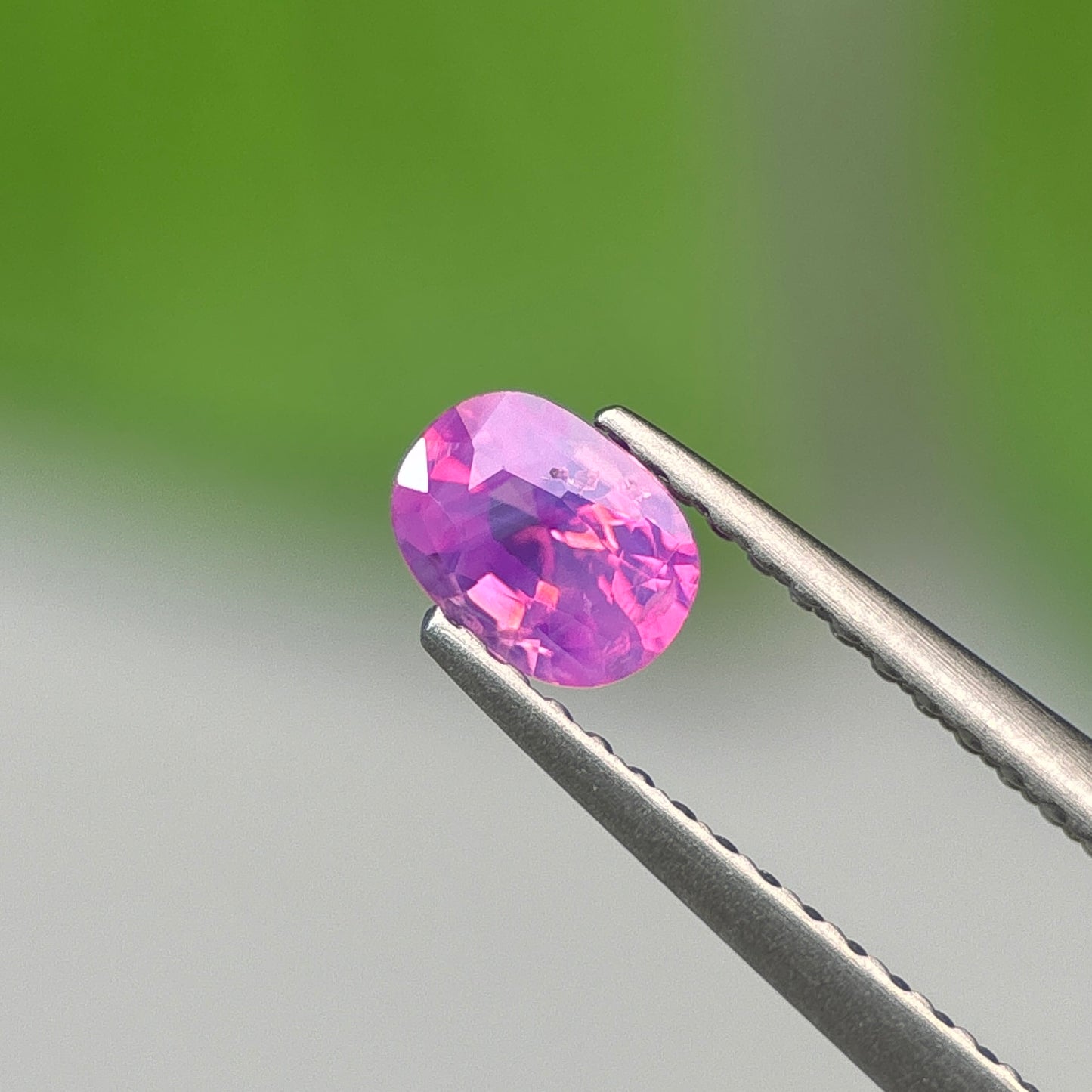0.42 ct Natural Purple Milky Sapphire Vietnam. Cushion Shape. No Treatment.